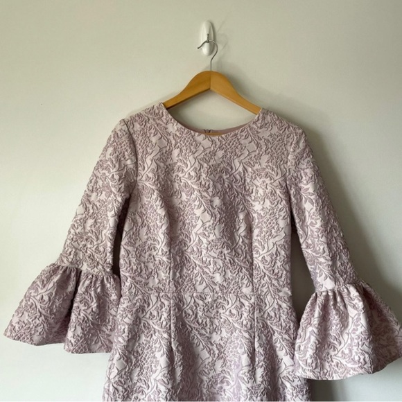 Betsy & Adam textured shimmer bellsleeve wedding guest dress PLS READ listing - Picture 4 of 11